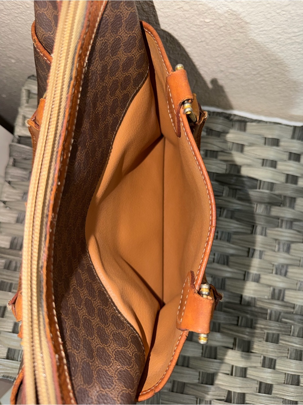 Vintage Celine Macadam Top Handle Satchel - Made in Italy - Picture 10 of 16